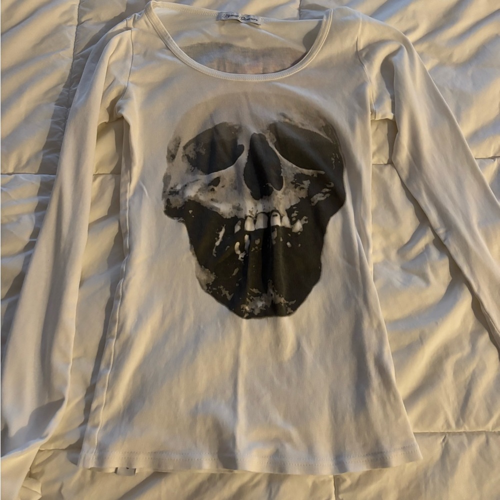 Hysteric Glamour Long Sleeve Skull Print Top